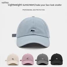 [VLY] Moda Cartoon Fox Bordado Bonés De Beisebol Homens Mulheres Hip Hop Chapéu Verão Respirável Sol Unissex Streetwear