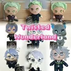 Jogo DisneyTwisted-Wonderland Boneca De Pelúcia Bonito Azul Sebek Brinquedo Chaveiro Plushies Para Crianças 10cm