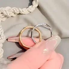 High-End nicho temperamento bambu titânio anel de aço feminino ins estilo legal não desaparece casal na moda masculino a