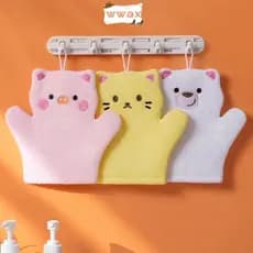 Luvas De Banho WWAX , Esponja Para Bebês Limpeza Corporal Confortável Kids
