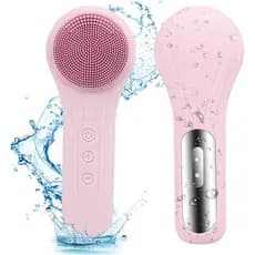 Escova Esfoliante Facial de Silicone, Escova de Limpeza Facial de Silicone para Homens e Mulheres, Limpador Facial Recar