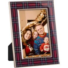eletecpro Porta-retratos de Natal 5x7 com Tampa de Vidro Real, Porta-retratos Esmaltado para Parede ou Mesa, Exibição Ho