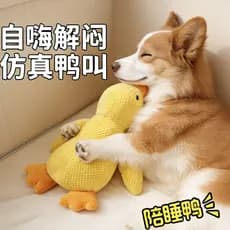 Brinquedo de pato para animais de estimação, brinquedo de pelúcia para dormir, acessórios para animais de estimação resi
