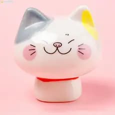 Desktop Mini Cerâmica Gato Dos Desenhos Animados Estátuas De Ornamentos Decoração Adequada Para Sala De Casa Escritório