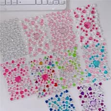 Pequeno coração Mix jogo diamante adesivo ins estilo amor decoração tridimensional acrílico adesivo Gem brinquedo adesiv