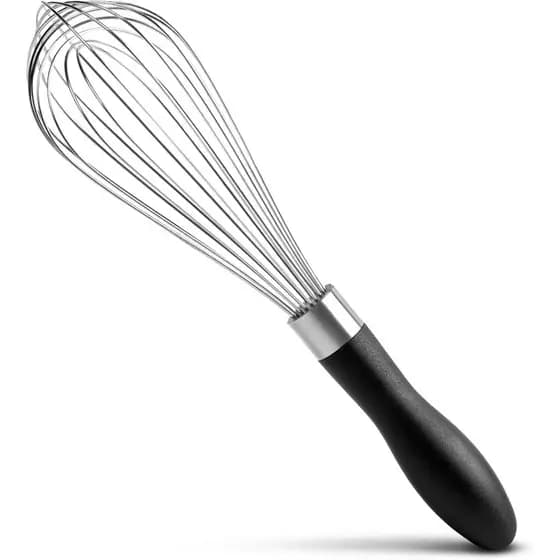 Batedor de 10 Polegadas, Batedor de Arame de Aço Inoxidável Resistente com Cabo Antiderrapante - Utensílio de Cozinha La
