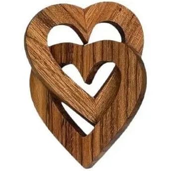 Placa de Madeira em Forma de Coração Vermelho, Presente |   Um presente romântico e atencioso para casais, esposas ou ma