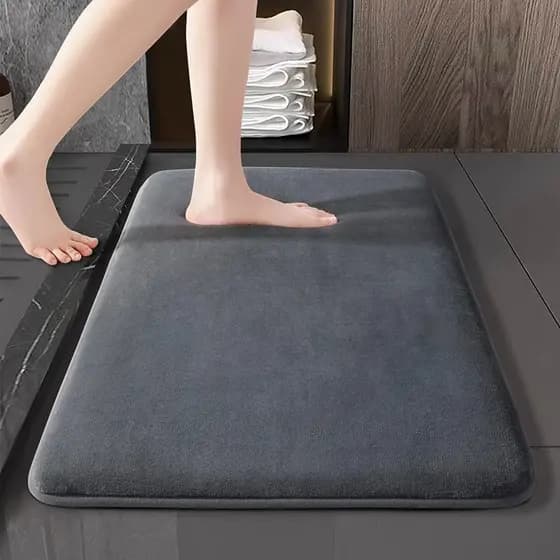 Tapete Super Absorvente , De Banheiro De Veludo Coral Antiderrapante Porta