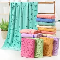 Toalha De Banho Absorvente De Microfibra De Secagem Rápida Com Padrão De Coelho Para Homens E Mulheres