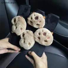 [GrandLarge] Capivara Dos Desenhos Animados Boneca De Pelúcia Cinto De Segurança Do Carro Capa Kawaii Limpador Sinal Vol