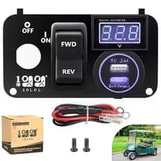 Painel de Controle com Chave de Ignição para Carrinho de Golfe 10L0L para EZGO TXT PDS 2003 em diante, Elétrico, Equipad