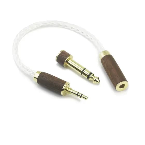 NewFantasia Adaptador de Áudio para Fones de Ouvido com Conector TRS Macho de 3,5mm 1/8" e Adaptador Fêmea Balanceada de