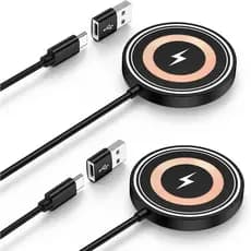 Carregador Mag-Safe para iPhone 17e, Pacote com 2 Carregadores Sem Fio Magnéticos de 15W, Base de Carregamento Rápido pa