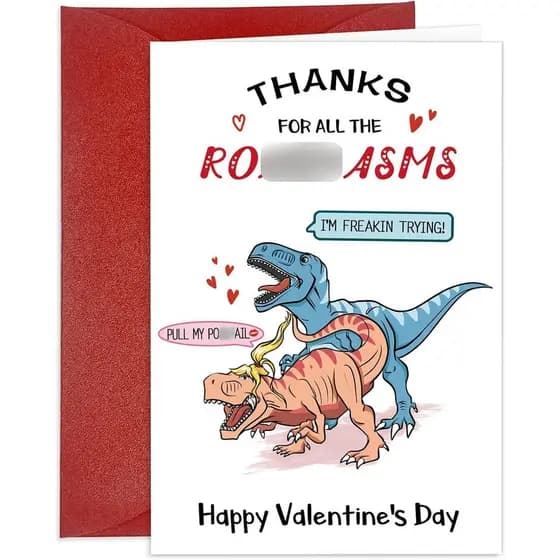 Cartão Engraçado de Dia dos Namorados para Marido e Esposa 4"x6" Cartão Atrevido de Dia dos Namorados para Ele e Ela Pre