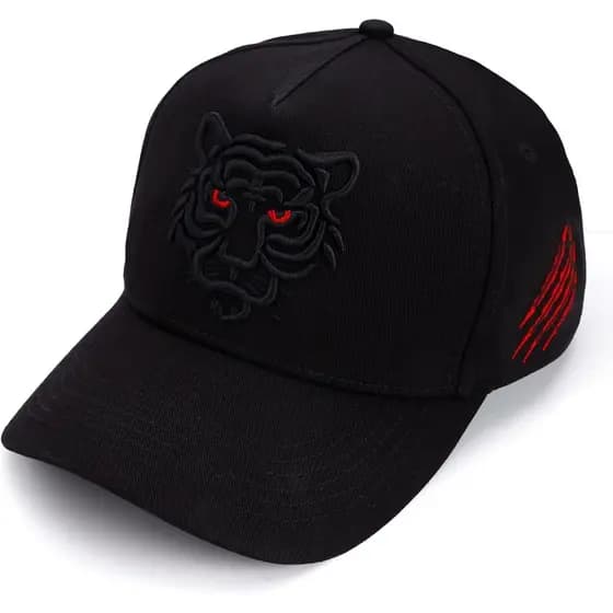 Boné de Beisebol Bordado com Estampa de Tigre, Bonés Trucker Esportivos para Mulheres, Homens e Casais, Bonés Snapback E