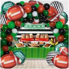 118Pcs Balloons Arch Garland Kit, Large Mylar Foil Balloons, Black Green Brown Latex Balloon for Footballs Theme Party D