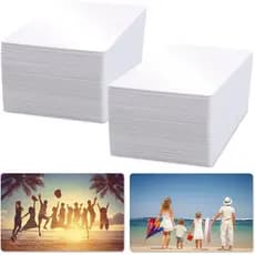120 Cartões de Visita em Branco para Sublimação, 3,34 x 2,12 x 0,014 Polegadas, Cartão de Sublimação em Plástico PET Dup