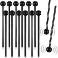 12 Peças de Baquetas para Glockenspiel e Xilofone, Baquetas de Percussão de Madeira de 8,5 Polegadas com Cabeça de Borra