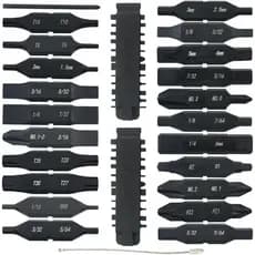 Conjunto de 22 Pontas Planas para Leatherman, Bits de Chave de Fenda Planos de Dupla Face de Reposição com Suporte # 1 &
