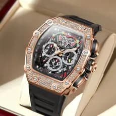 Moda Full Diamond Design Multi-Função Relógio Mecânico Automático Masculino ONOLA/Orona Relógio de Venda Quente