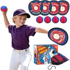 Conjunto de Jogo de Arremesso e Pegada para Crianças, Jogos ao Ar Livre para Família, Luva de Beisebol e Brinquedos de P