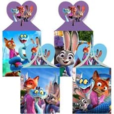 BNFUO 12pcs Zootopia Party Favor Gift Boxes for Kids Birthday Party Decorations Party Supplies