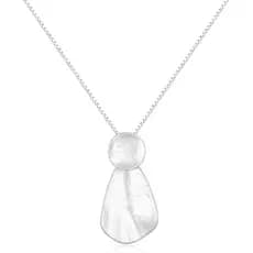 Colar Geométrico Martelado YUJIE com Pingente Redondo e em Forma de Gota Banhado a Ouro, Corrente Ajustável, Joia Elegan