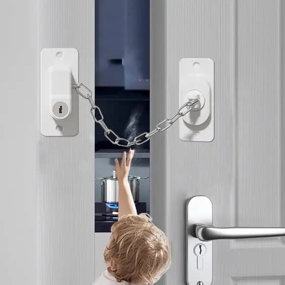 Trava de Porta à Prova de Crianças (2 Peças), Travas de Porta para Segurança Infantil e Trava para Porta de Gato, para T