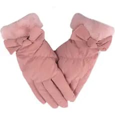 Luvas de Inverno Femininas à Prova de Vento, Resistentes à Água, com Tela Sensível ao Toque e Forro de Lã Quente