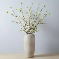 6 peças de galhos artificiais de salgueiro branco com neve, 39,3 polegadas, para vasos, flores artificiais falsas, galho