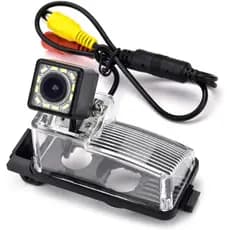 Câmera de ré para carro com 12 LEDs e ângulo ajustável para Nissan Tiida/Versa Hatchback/Grand Livina/Pulsar/Fairlady Z