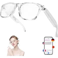 Óculos Inteligentes com IA para Mulheres e Homens - Bluetooth 5.4 com Chat GPT, Lentes com Filtro de Luz Azul, Óculos de