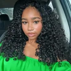 Meia Peruca de Cabelo Humano 3 em 1, Cabelo Cacheado Birmanês, Densidade 200%, Com Cordão Ajustável, Sem Costura, Peruca