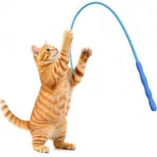 Casfuy Brinquedo para Gato Inovador, Ultra Leve e Durável, Varinha de Silicone com Ponta Móvel