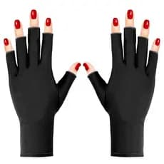 Luvas UV Pimoys para Manicure em Gel, Proteção UV UPF50+ sem Dedos para Unhas em Gel