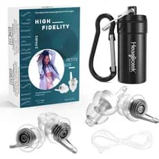 2 Pares de Protetores Auriculares para Concertos, Protetores Auriculares Reutilizáveis Hearprotek de Alta Fidelidade com