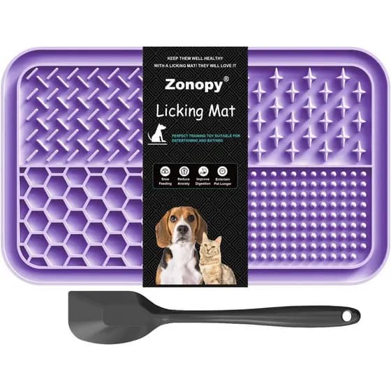 Tapete de Lamber para Cães e Gatos com Ventosas, 1 Unidade, Tapete de Alimentação Lenta para Alívio da Ansiedade, Brinqu