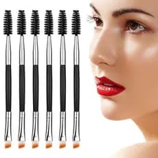 6 peças de pincéis para sobrancelhas Duo, pincéis para cílios, aplicadores de máscara, pincéis para extensão de cílios,