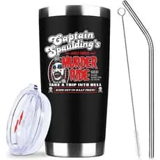 Copo Térmico ATHAND Captain Spaulding Murder Ride, Mercadoria de Filme de Terror 20 Oz com Tampa, Canudo e Escova de Lim