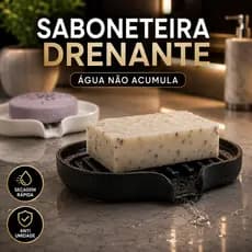Saboneteira Drenante Premium Para Banheiro Escorre Água Fácil Limpeza Não Derrete Sabonete Moderna