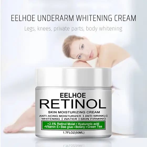Creme Clareador EELHOE para Rosto, Retinol, Clareador para Pernas e Joelhos 50ml 10ml 5WD2