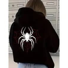 Moletom Canguru UNISEX Estiloso Confortável Moderno Moda Inverno Blusa de Frio Modelo  Aranha teia Coração ENVIO 24 H