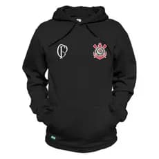 Blusa Moletom  Canguru Casaco Timão Futebol Corinthians Blusa de Frio Torcedor Futebol Corintiano envio em 24 horas
