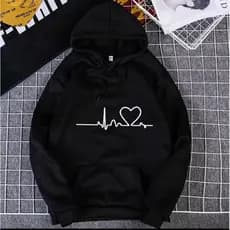 Moletom Feminino Canguru Batímento Cardíaco Blusa De Frio Inverno Coração103