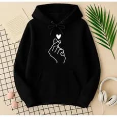 Moletom Blusa de Frio Feminino Canguru Estampa Tumblr Art Mão Coreana Premium Algodão Inverno Blusão76