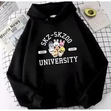 Moletom Canguru Stray Kids Fofo Kpop Blusa de Frio Moda Inverno University132