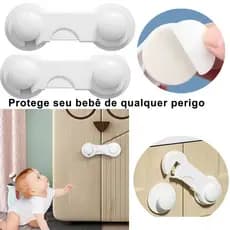 Kit10/5/2 Travas Para Gaveta Porta Armário Segurança Bebê Prevenção de colisões infantis - Proteção Para Bebê Sem Furos