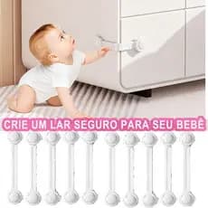 Kit 10/5/2 Und Trava Gaveta Armario Segurança Protetor Protecao Bebe Seguro e não tóxico