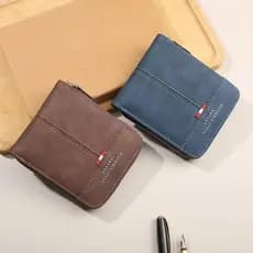 Estilo Carteira de Multifuncional com Zíper e Porta-Cartões de Identidade Carteiras Masculinas Carteira casual