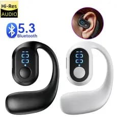 Fone de Ouvido Bluetooth Sem Fio Mono à Prova d'Água com Microfone e Longa Duração de Bateria